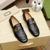 Men Loafers Luxe ontwerpers schoenen Echt lederen bruine zwarte heren Casual designer kledingschoenen met doos 38-46