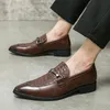 Designer di lusso moda modello coccodrillo scarpe da guida per uomo mocassini casual business abito formale calzature Zapatos Hombre