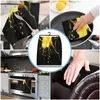 Towel Yellow Flowers Paint Kitchen Microfiber Cleaning Cloth Car Wash Absorbent Drying ClothTowel