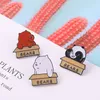 Aangepaste cartoon dierenlegering broche prachtige mooie panda email pin badge kleding accessoires man vrouwen mode email sieraden 1218 d3