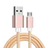 Fabric Braided Type c Micro Usb Cable 1m 2m 3m Alloy Cables For samsung s4 s6 s7 s8 s10 htc lg android phone