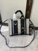 5A Top bolso de mujer bolso de madera bolso de compras bolso de lona de alta calidad moda lino grandes bolsos de playa diseñador de lujo Cartera de hombro de viaje