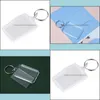 Frames And Modings Arts Crafts Gifts Home Garden Acrylic Plastic Blank Keyrings Insert Passport Po Frame Keychain Picture Party Gift Rrb1