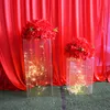 New Arrival Party Decoration Clear Acrylic Crystal Square Column Wedding Centerpieces Aisle Runner Road Cited Stand 40/60/80/100CM