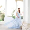 Nieuwe witte kanten zwangerschapskleding Pography Props lange katoenen jurk zwangere vrouwen elegant fancy po shoot studio kleding281v