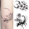 Tatuagem temporária nxy 1 pcs adesivos homens mulheres impermeáveis ​​flor rosa lua borboleta transferência de água corpo mão arte 0330
