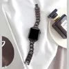 Lady Link Alaşım Metal Çelik Akıl Saatler Straps Wristand Bileklik Elma İzle Iwatch Serisi 7 6 5 4 Strap 42 44 45mm 38 40 41mm