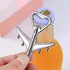Creative Multi-function Aircraft Keychain Beer Bottle Opener Keyring For Men Women Bar Party Supplies Bag Pendant Ornaments Gift SN4793