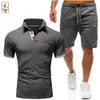 Completi da corsa Tute di marca Tute sportive estive da uomo Abbigliamento sportivo Abbigliamento sportivo Palestra Fitness Allenamento Allenamento Set sportivi