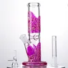 Multi Styles Narguilés 3D Champignon Hibou Lueur Dans Le Noir Percolateur Bong En Verre 18mm Femelle Joint Artisanat Violet Droit Perc Dab Rigs Avec Diffuse Dowstem Bol