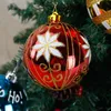 Decoração de festa vendas de Natal vendas feston ball 8 cm de flago de neve de metal pendente de metal de metal de 8cm