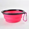 Pet Dog Bowls Folding Portable Food Container Silicone Pets Puppy Collapsible Feeding Bowls 823