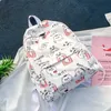 Rucksack 6 teile / los Druck für Teenager-Mädchen Cartoon Kawaii Schultasche Modisch Kleiner Rucksack