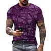 Herren-T-Shirts, Herren-T-Shirt, Zebra-Tie-Dye-Muster, Straße, Sportbekleidung, Harajuku, 2022, O-Ausschnitt, modisch, lässig, 3D-Druck, Herren, Herren, Herren