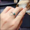 Pierścienie klastra biżuteria meibapj 0,5 zielony/biały moissanite kamień kamienia diamentowego Pierścień 925 Sterling Sier Fine Di