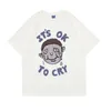 Męskie Koszulki Hip Hop Bawełniane T-Shirt Mężczyźni Vintage Cartoon Graffiti Drukuj Męskie Harajuku Oversji Casual Krótkie Topy Pary Streetwear