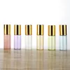 100 pcs/lot 3 ml 5 ml 10 ml Portable coloré huile essentielle parfum épais verre rouleau bouteilles voyage rechargeable Rollerball bouteille