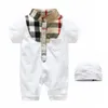 Summer Rompers Fashion Brand Style Newborn Baby Clothes 3 Pcs Set Cotton Letter Long Sleeved Toddler Baby Boy Girl Romper