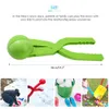 1PC Winter Plastic Snowball Maker Clip Kids Outdoor Sand SnowBall Mold Toys Fight Duck Snowman Clip Toy for Children