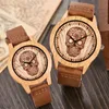 Relojes de pulsera Reloj de madera de imitación vintage Caballo Hombres Mujeres Reloj de pulsera de madera de imitación Banda de cuero suave Reloj de pulsera de cuarzo masculino RelojWristwatc