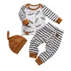 Clothing Sets Andy Papa Four Seasons Baby Boys And Girls Clothes Unisex Borns Striped Pullover Accessories Caps Tops Pants For 0-24MClothing