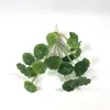 18 Heads Artificial Lotus Flower Green Leaves Plastic Tree Fake Bonsai Plants Real Touch Copper Leaf For Home Garden Decor 2Pcs