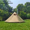 Сверхлегкая пирамида палатка Big Camping Teepee 4 сезон Season Backpack Winter Winter Purdations Tent Awnings с плитой Jack H220419