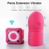 Controle Remoto Sem Fio Penis Luva Atraso Ejaculação Dick Ampliação Extensão Glans Vibrador Sexy Brinquedos Para Casais Homens