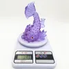 Bong in vetro per acqua a forma di pesce gatto Purple Rig 14.4MM Femmina Joint Hookah Pipe Bubbler