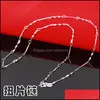 Colares pendentes pingentes jóias S925 Colar de colar Sier Snake Bone Melon Seeds Water Wave Ingot clavic dhhhb