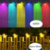 Lampada solare da esterno Luci per gradini a LED impermeabili senza fili bianche calde e colorate per la decorazione del patio della recinzione del giardino del cortile