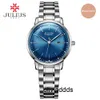 Julius Brand Stainless Steel Watch Ultra Thin 8mm Men 30M Waterproof Wristwatch Auto Date Limited Edition Whatch Montre JAL-040322K JTVN