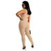 Tute estive Tuta da donna Abbigliamento firmato Slim Sexy Onesies senza maniche Allenamento con scollo a V Zipper Bodycon Ladies Skinny Pagliaccetti