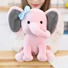 Elefante Giocattoli di peluche Baby Room Decorativo Bambole di pezza per dormire 25 cm Kawaii Animale Bambino Bambini Plushiies Giocattolo Rosa Grigio Bambola 220629