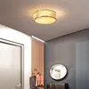 Modern Copper LED Crystal Ceiling Light Indoor Lighting Fixture Home Decoration Round Ceiling Lamps for Living Room Bedroom