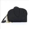 SL8035 Women mini money clips Soft elephant shape Female ins leather coin purse mini creative wallet