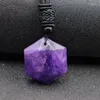 Pendant Necklaces Star Of David Necklace Solomon Obsidian Energy Crystal Quartz Stone Amethyst Hexagram Charms Sweater Chain Woman JewelryPe