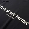 Gonthwid Space Panda Print Tee Tee Fashion Summer Hip Hop أرفع الشارع غير الرسمية Tshirts Men Harajuku Short Sleeve Tops Swag 2501