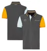 F1 Polo-skjortor Kort ärm TEAM LAPEL T-shirts Anpassade andningsbara snabba torra toppar