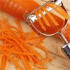جودة عالية الجودة من الفولاذ المقاوم للصدأ Cucumber Carrot Grater Julienne Peeler Fruit Frule Peeler Slicer CCE14140