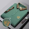 Arrival European Luxury Polo Mens Summer High quality Cotton Lapel Embroidery Tailor made T shirt 16 Colors 220719