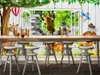Fonds d'écran muraux 3D personnalisés Animal Kids Room 3d Mur Mall Paper Paper Living Chambre Decoration Murales