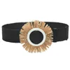 Gordels Leisure brede riem dameskleding geweven decoratieve elastische gras taille zegel ontwerper Dames taillebanden breienbeltelsbelts