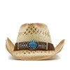 Chapeau Western Simple fait à la main plage feutre soleil large bord casquette pour homme femme chapeau de Cowboy unisexe chapeaux creux