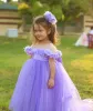 Flower Girl Dress Lilac Lavender первое день рождения малыш первое причастие