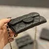 Francés Super Mini Solapa Monedero Bolsos Cuero de alta calidad Clásico acolchado Cuadros Cadena de metal Un hombro Crossbody Diseñador Lujo Pequeño Embrague Cartera Bolsos