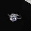 Moda diamante intarsiato fede nuziale coppia fidanzamento gioielli con diamanti di lusso uomini e donne anelli aperti propongono di scambiarsi regali senza sbiadire il colore della scatola