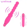 Vatine 10 hastigheter anal pärlor kula vibrator silikon plugg g-spot stimulator sexiga leksaker för kvinnor man