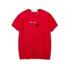 модная мужская футболка с дизайнерским красным сердцем, повседневные женские рубашки, футболки с высоким качеством, хлопковая вышивка с коротким рукавом, летняя футболка