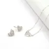 Pendant Necklaces Fashion Heart Valentines Gift Oval Pull Pave Clear Zircon Small Choker Pendants Necklace WomenPendant